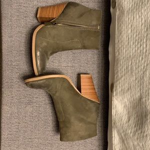 Army green booties